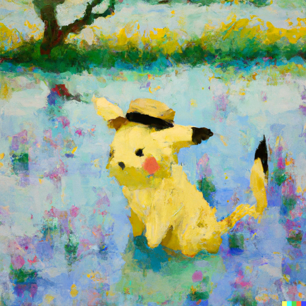 Painting in the style of Claude Monet